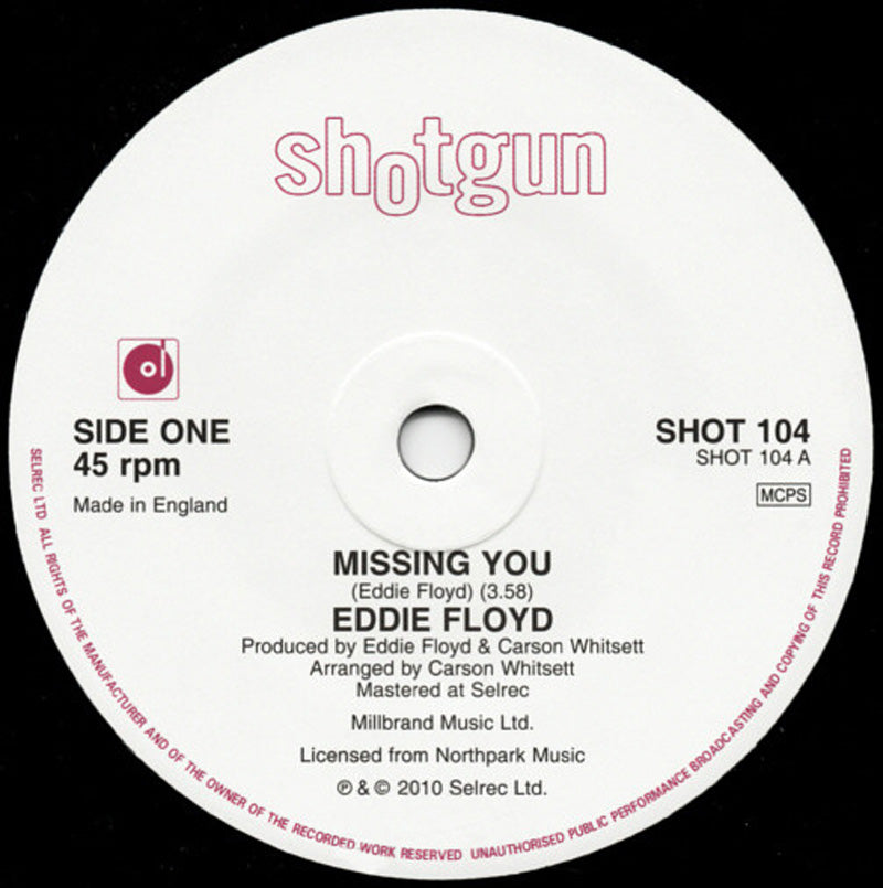 Eddie Floyd - Missing You / You Must Have Been Dreaming - Shotgun Records