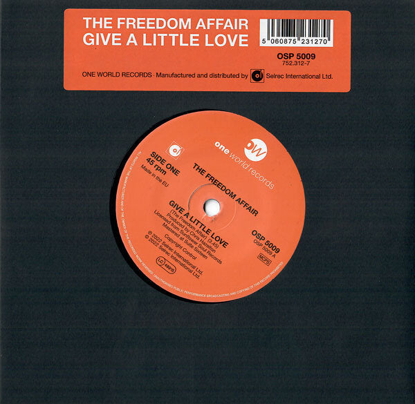 Freedom Affair - Give A Little Love / Searching - One World Records