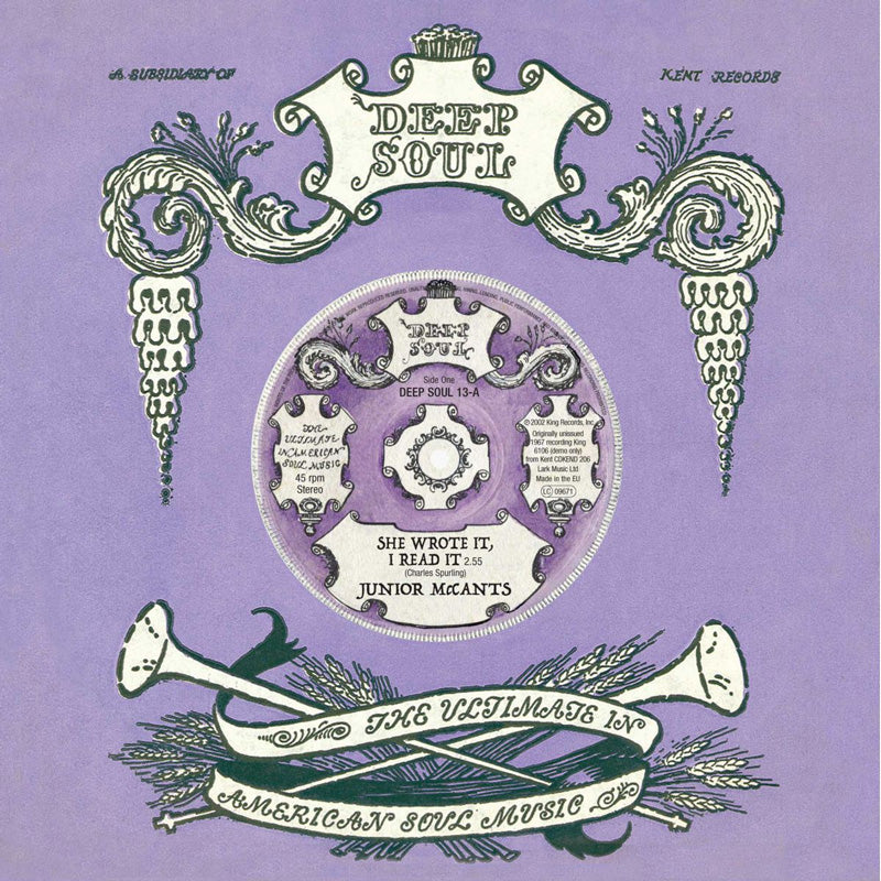 Junior McCants / Johnny Soul - She Wrote It I Read It / Fall In These Arms Of Mine - Kent Deep Soul 13