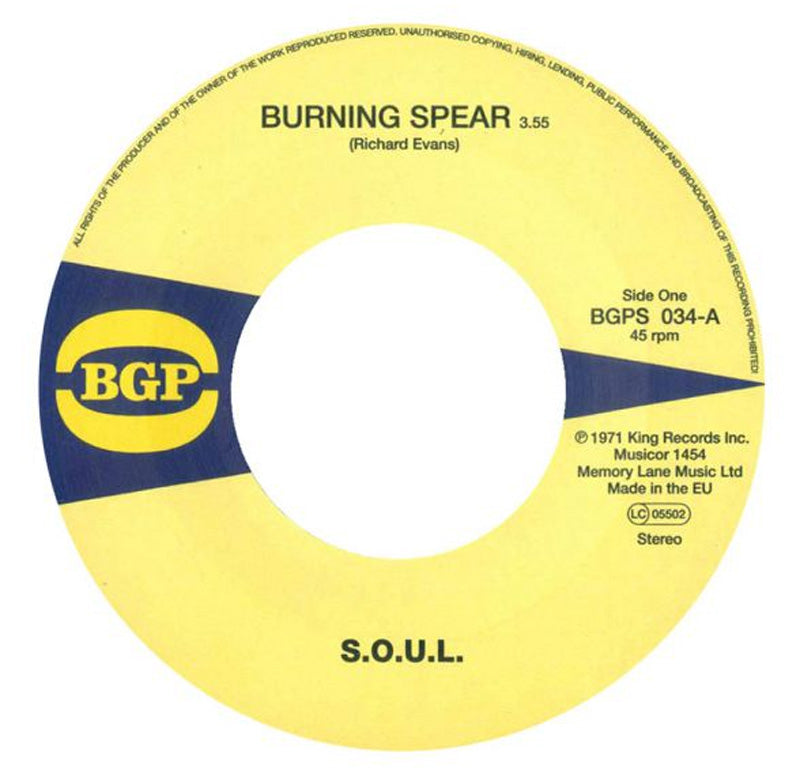 SOUL - Burning Spear / Do Whatever You Want To Do - BGP