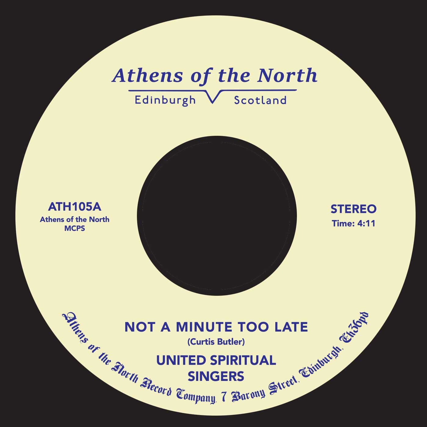 United Spiritual Singers - Not A Minute Too Late - Athens Of The North