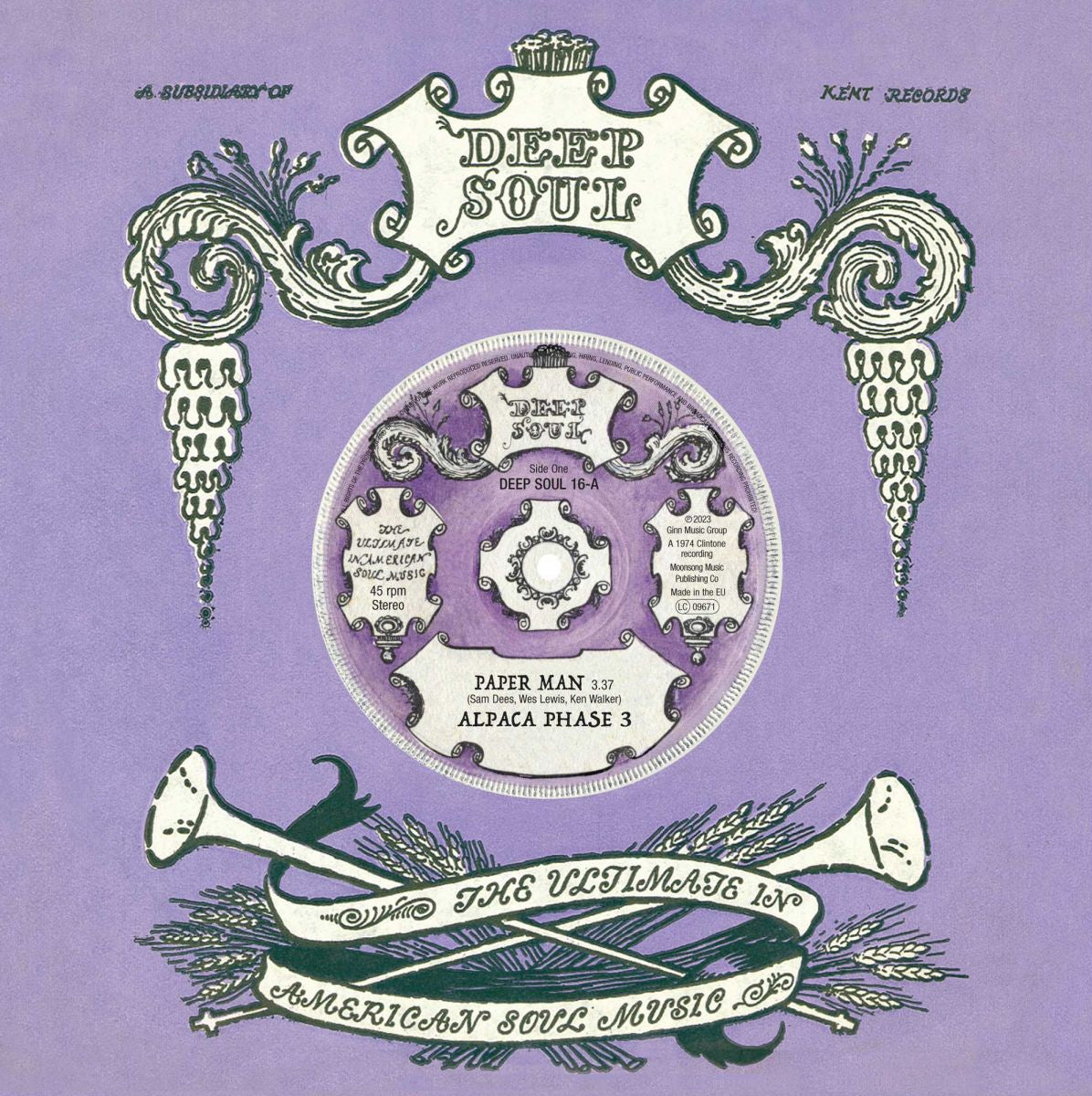 Alpaca Phase III / Sam Dees - Paper Man / False Alarms - Kent Deep Soul 16