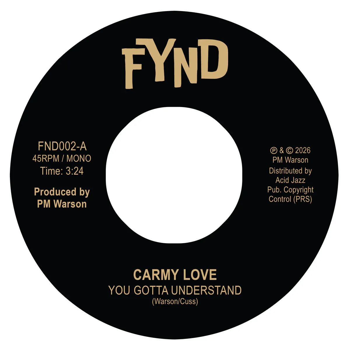 Carmy Love - You Gotta Understand - Acid Jazz/FYND  - Repress