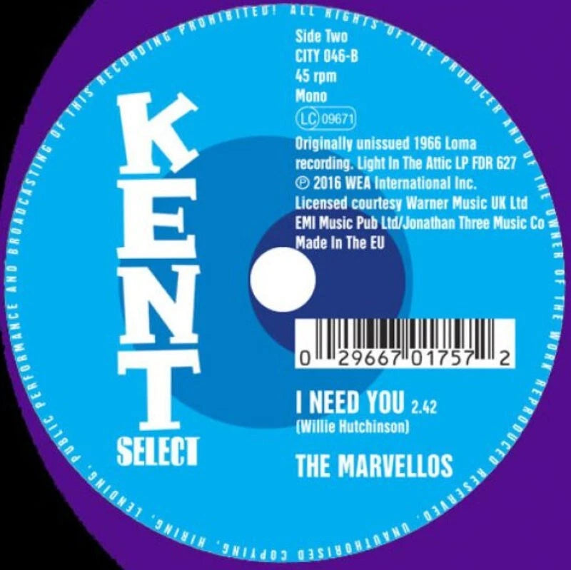 Ben E King / Marvellos - Getting' To Me / I Need You - Kent City 046