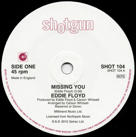 Eddie Floyd - Missing You / You Must Have Been Dreaming - Shotgun Records