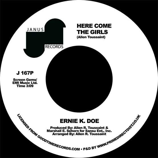 Ernie K Doe - Here Come The Girls / Back Street Lover - Repro
