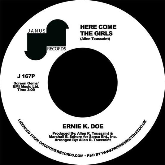 Ernie K Doe - Here Come The Girls / Back Street Lover - Repro