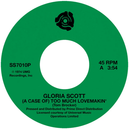 Gloria Scott - (A Case Of) Too Much Lovemakin' / What Am I Gonna Do - Selector