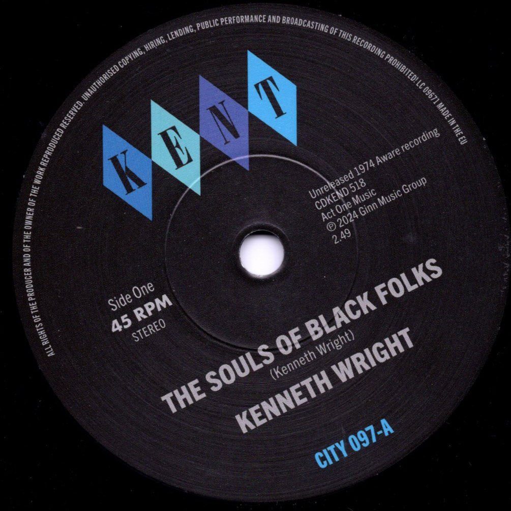Kenneth Wright / Miss Louistine - The Souls Of Black Folks / Extra-Extra - Kent City 097