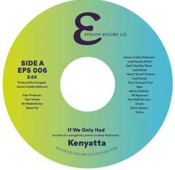 Kenyetta - If We Only Had - Epsilon Records
