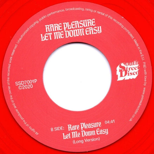 Rare Pleasure - Let Me Down Easy - South Street - Red Repro