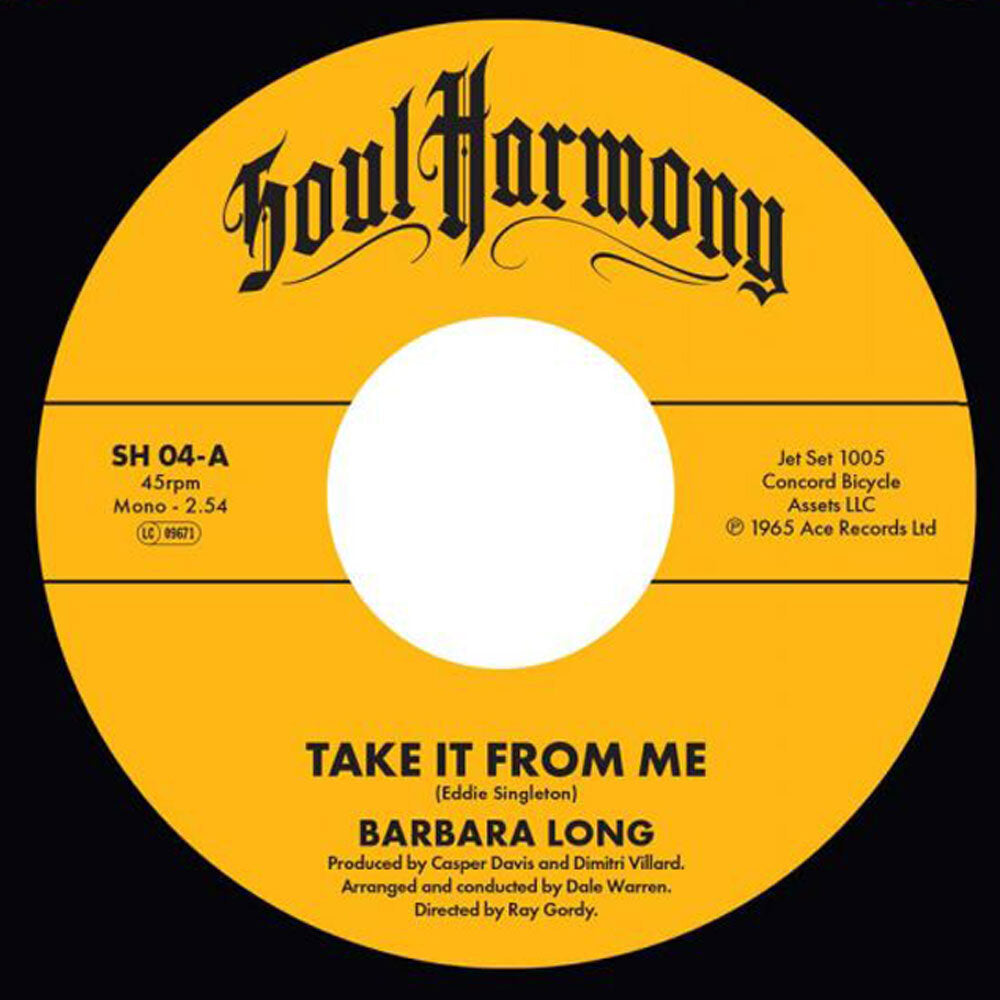 Barbara Long / The Cautions - Take It From Me / Poor Loser - Soul Harmony SH 04