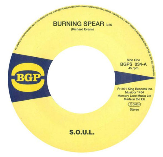 SOUL - Burning Spear / Do Whatever You Want To Do - BGP