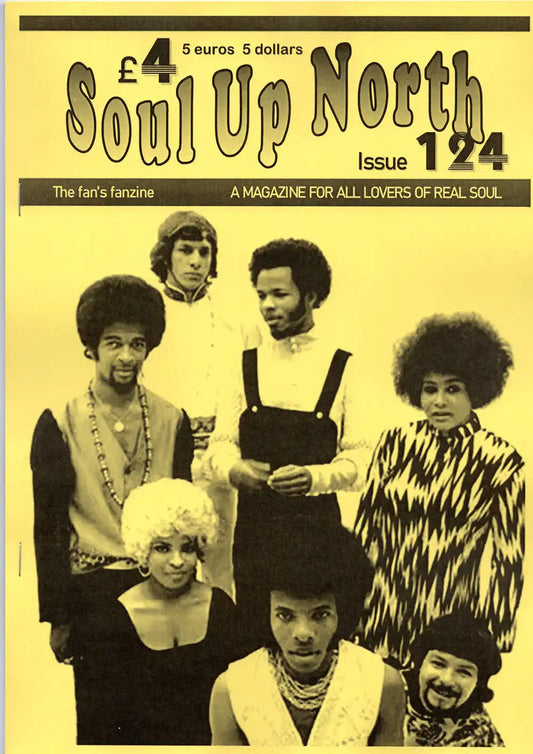 Cover of 'Soul Up North' magazine featuring a group of people with text indicating price and issue number.