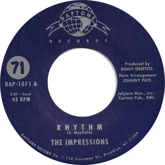 The Impressions - Rhythm! / Star Bright - Daptone